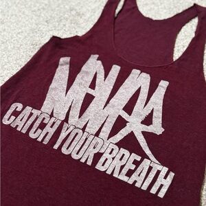 Flag Nor Fail Burgundy Muscle Tee with White Graphic